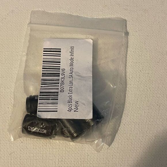 Infinity Motorsports valve Stem caps in black set of 4 NWT - Picture 4 of 4